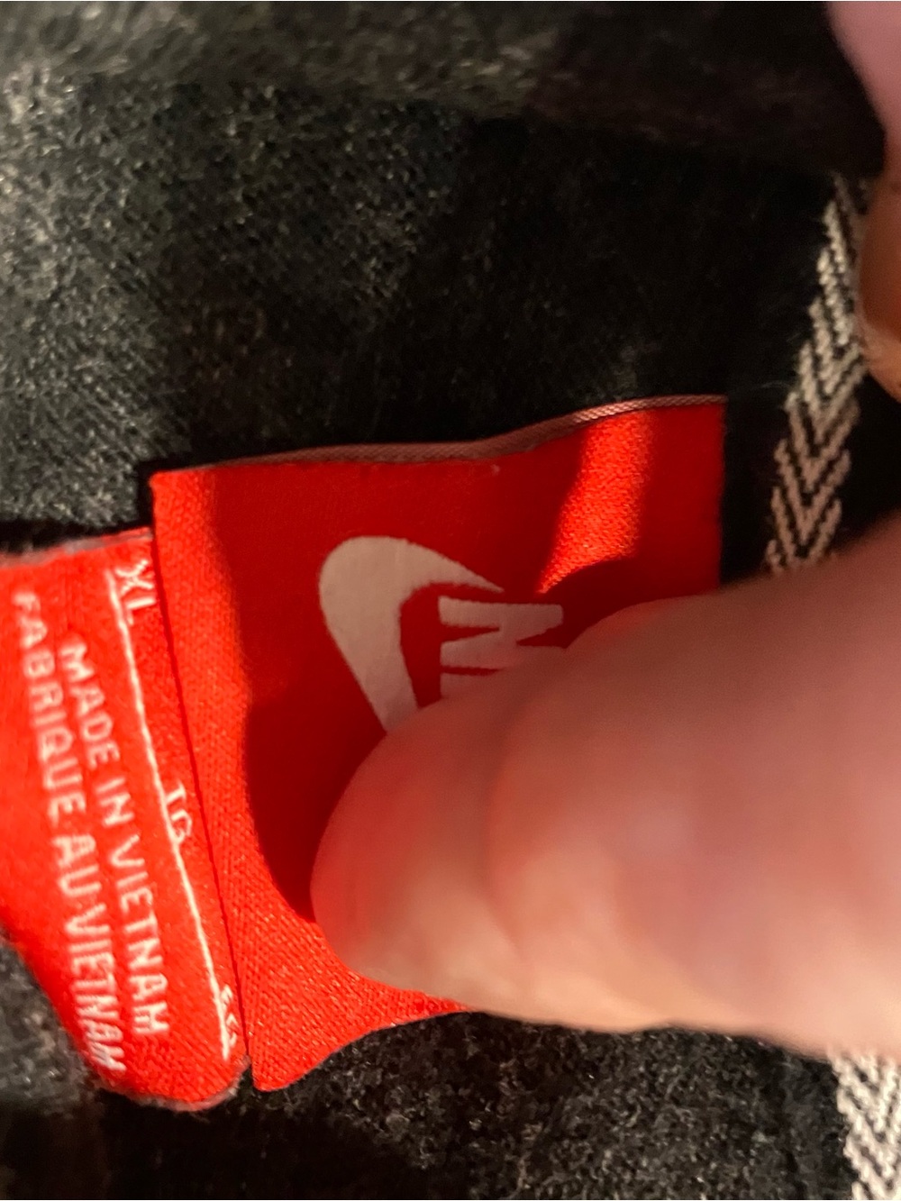 Nike Men’s blue Hoodie Sweatshirt with White Swoosh (very small patched hole) - Picture 2 of 11